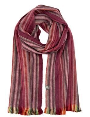 Shupaca Womens Multi Color Alpaca Pomegranate Soft Winter Scarf NEW Luxe